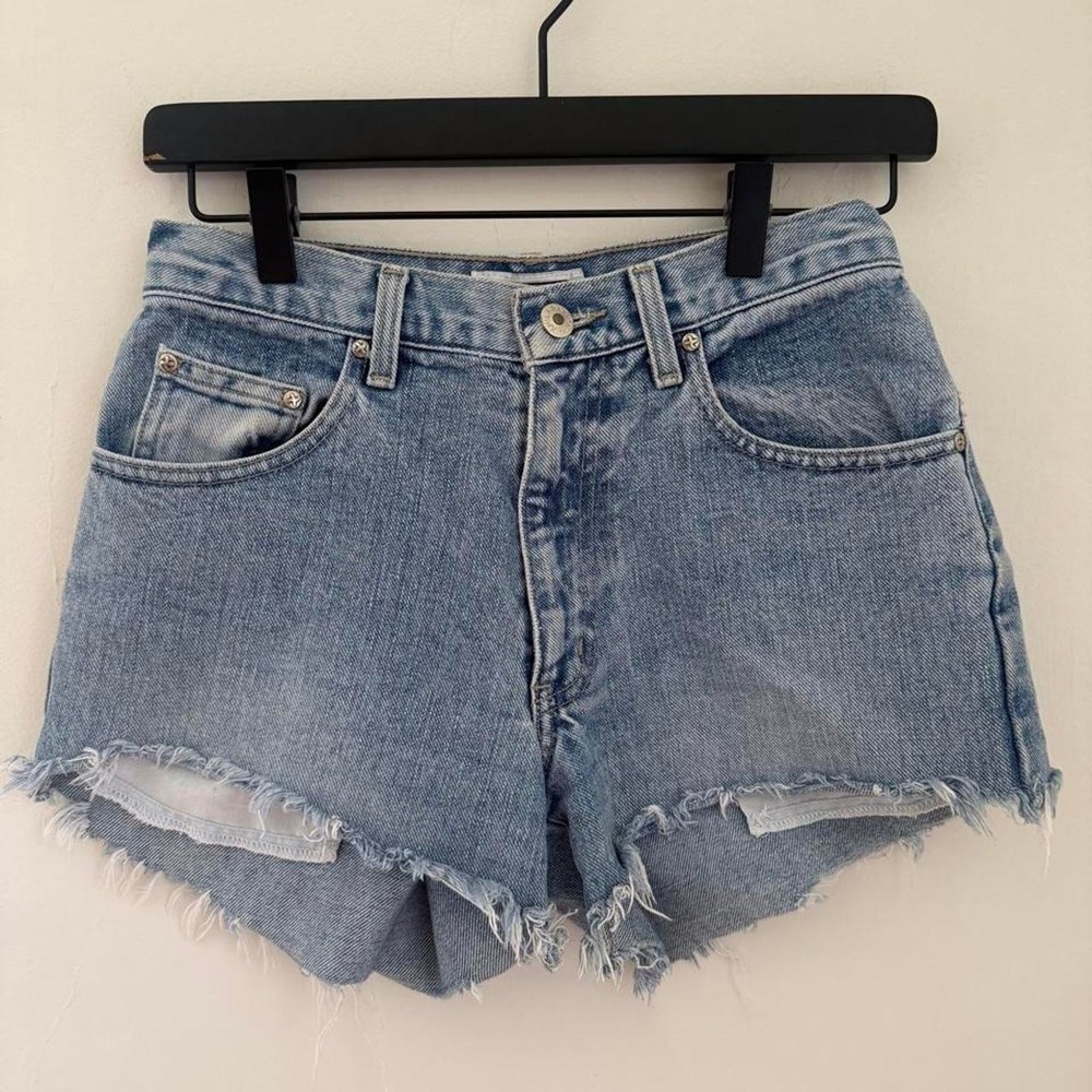 Vintage 90s Xhilaration High Waisted Cut
Off 100% Cotton Denim Shorts